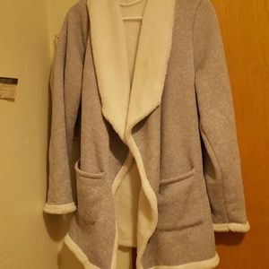 Grey and White sweater